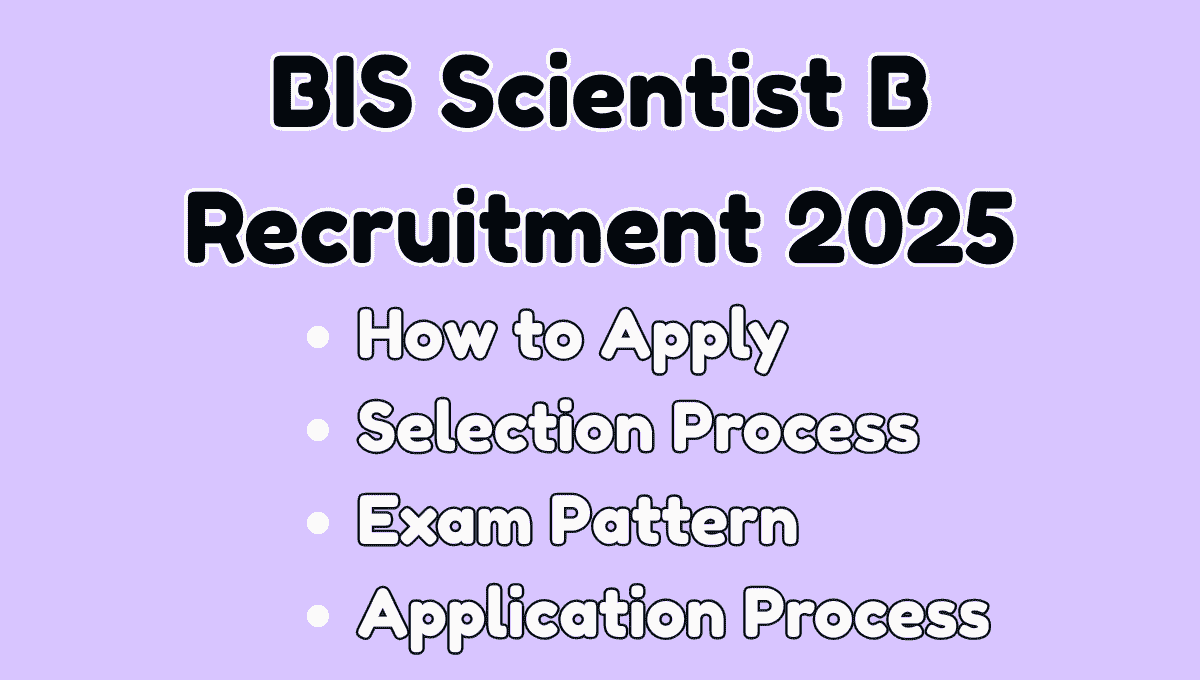 BIS Scientist B Recruitment 2025: Complete Guide to Apply…