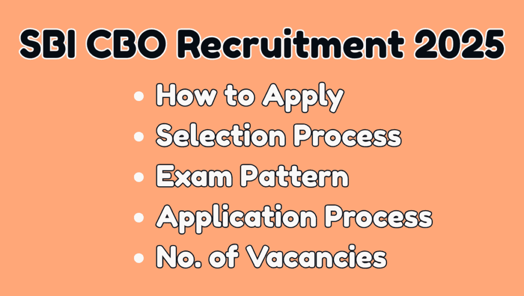 SBI CBO Recruitment 2025